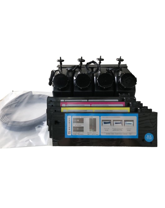 Roland UV Bulk Ink System-4 Bottles(1.5L), 4 Cartridges(CMYK)